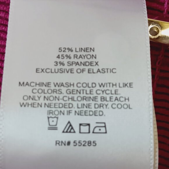 Express Women's Fuchsia Pink Linen Blend Tie Front Tube Top Sizes XS, M, L - Picture 3 of 5